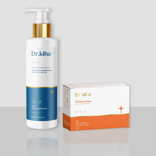Dr. Kiha ( Shampoo & Conditioner + skin revival soap ) Nourish & Glow Combo