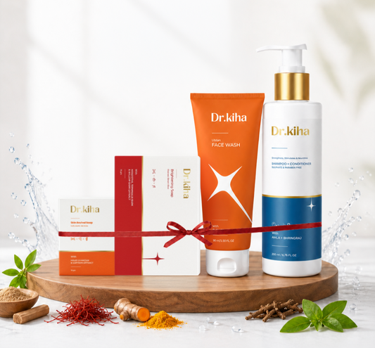 Dr Kiha combo ( face wash + shampoo & conditioner + brighening soap + skin revival soap )