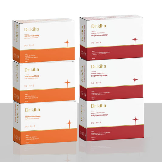 Dr kiha( 3 skin revival soap + 3 Brightening soap ) Radiance Soap Combo