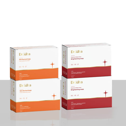 Dr Kiha ( 2 skin revival soap + 2 Brightening soap ) Glow Soap Combo